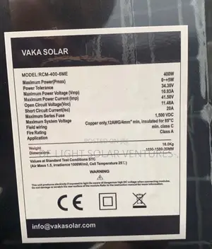 400w Vaka Solar Panel