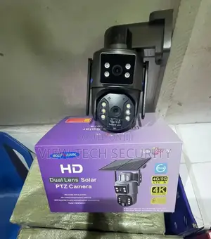 Dual Lenses Solar CCTV Camera With Sim Slot 4g