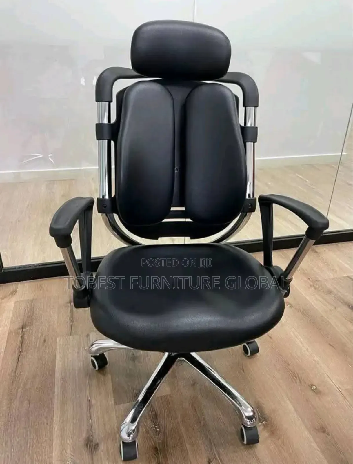 Kidney Office Chair (Black)