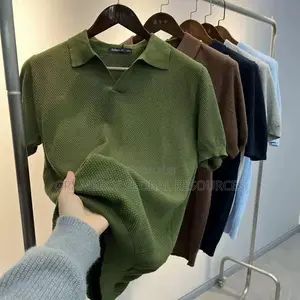High Quality Knitted Polo Shirt Old Money Style