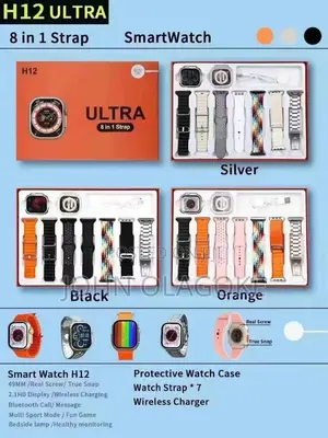 H12 8in1 Strap Ultra Smart Watch