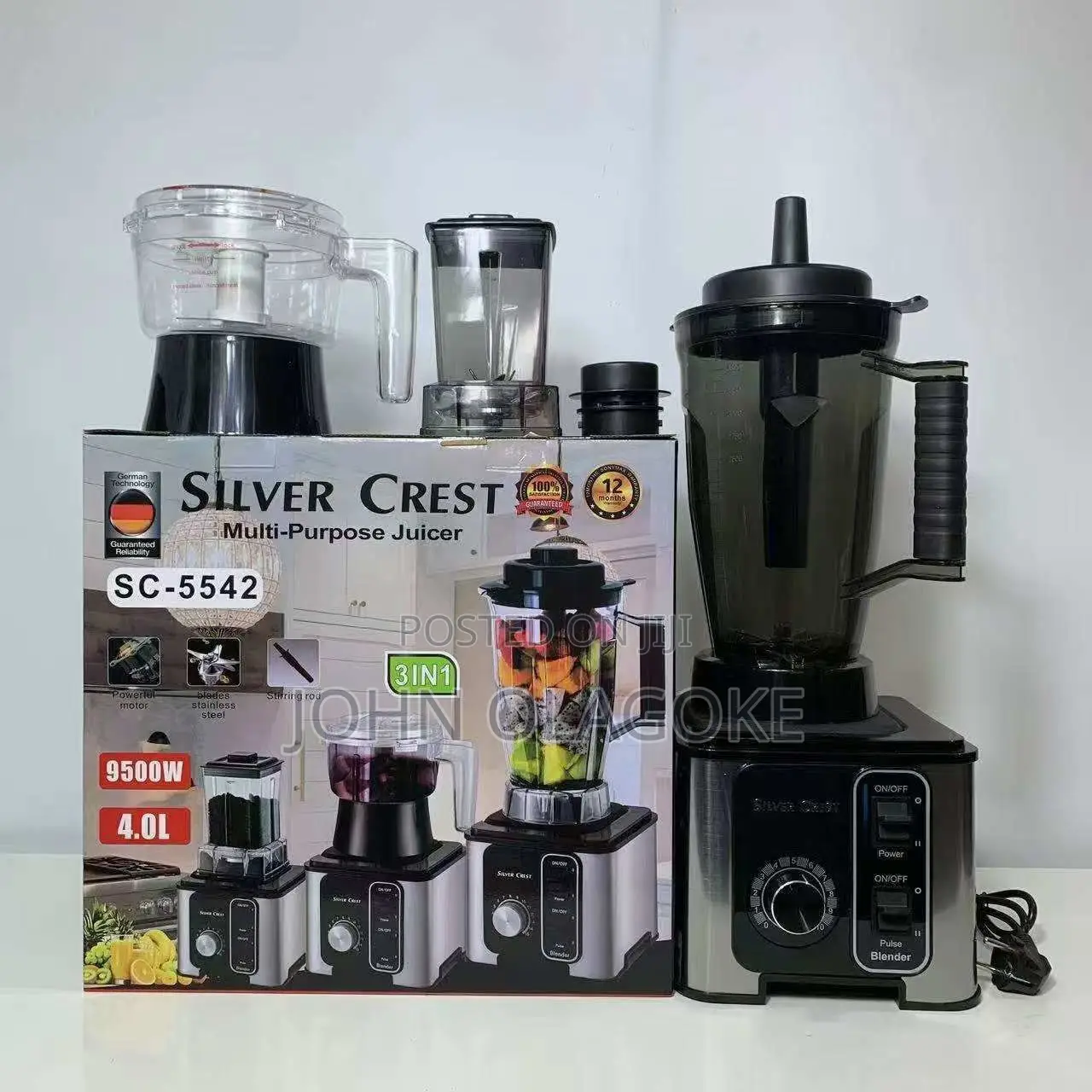 4l Silvercrest 3in1 Multipurpose Heavy Duty Blender