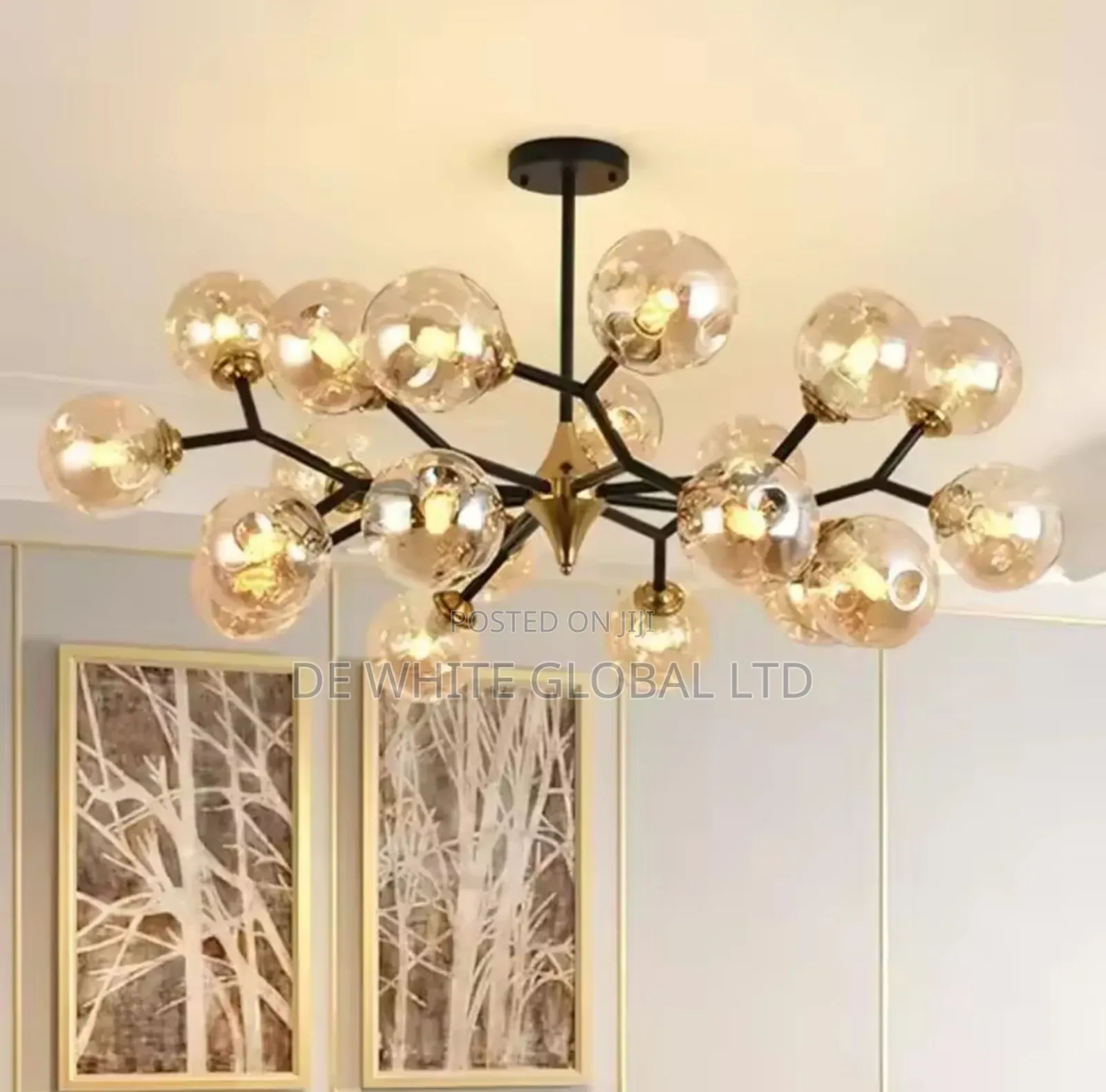 Colored Glass Chandelier