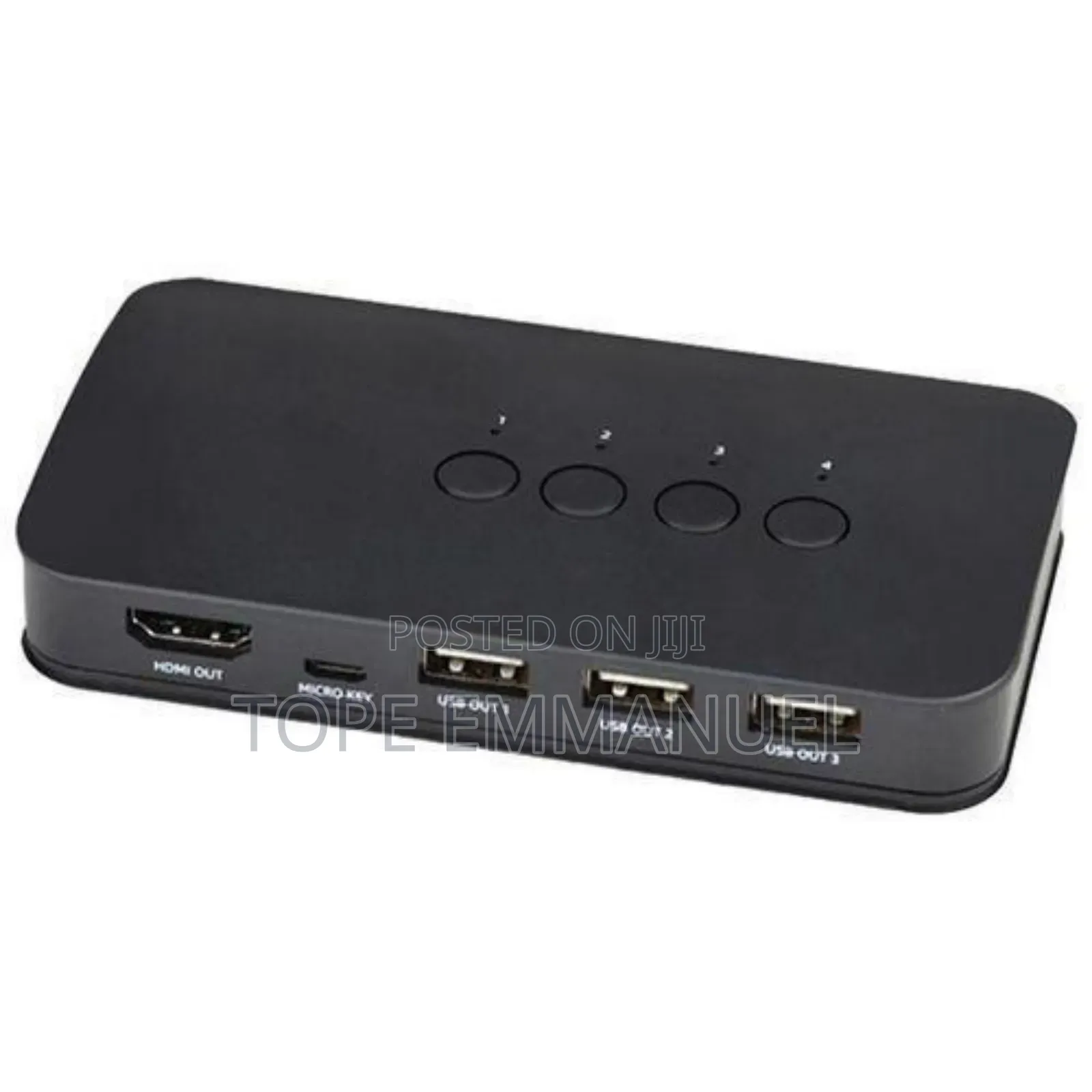 Hdmi KVM Switch Box 4 Port for Pc Sharing Multiple Device Portable 