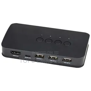 Hdmi KVM Switch Box 4 Port for Pc Sharing Multiple Device Portable 