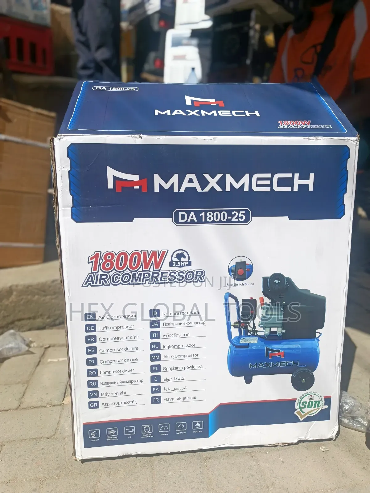1800w Maxmech 25litre Compressor
