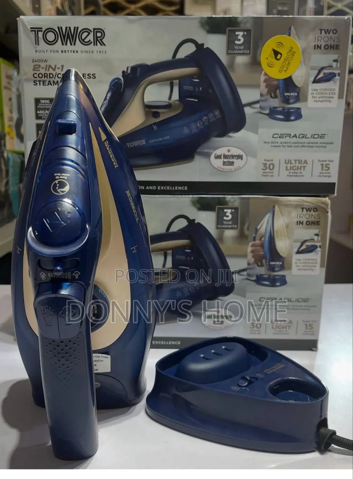 Tower 2 In 1 Cord/Cordless Steam Iron