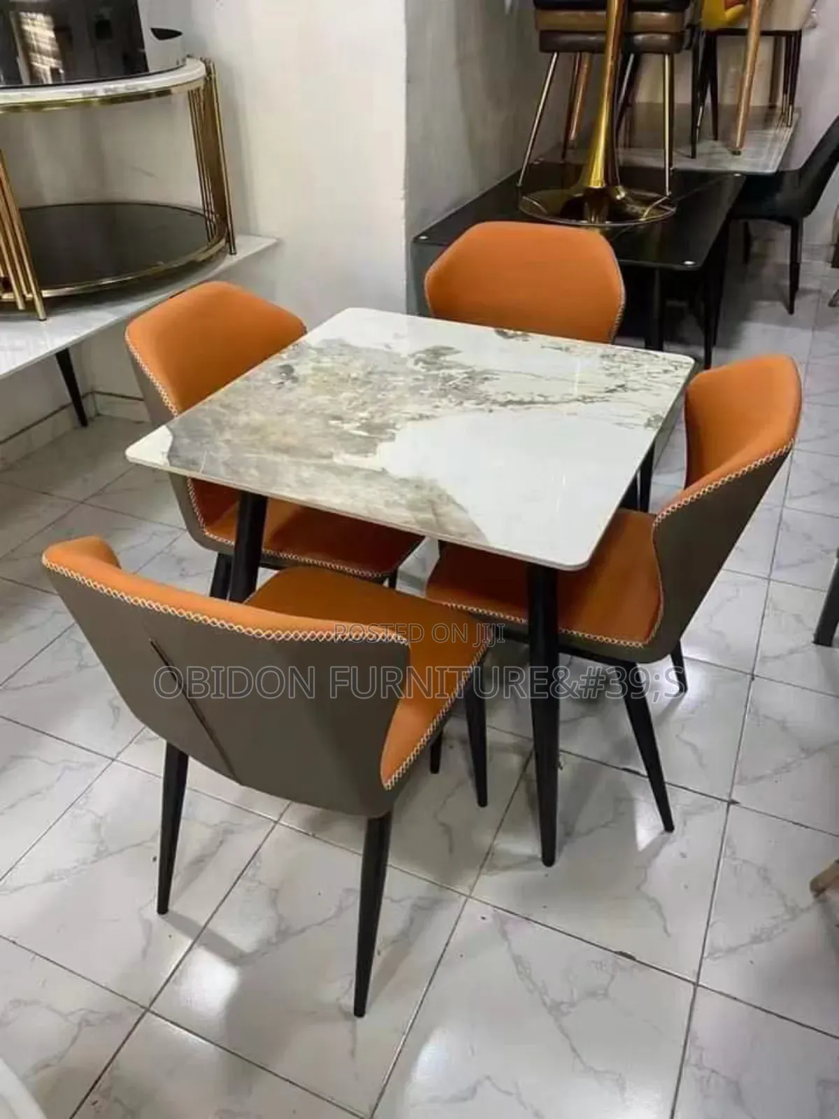 Portable Marble Top Dining Table