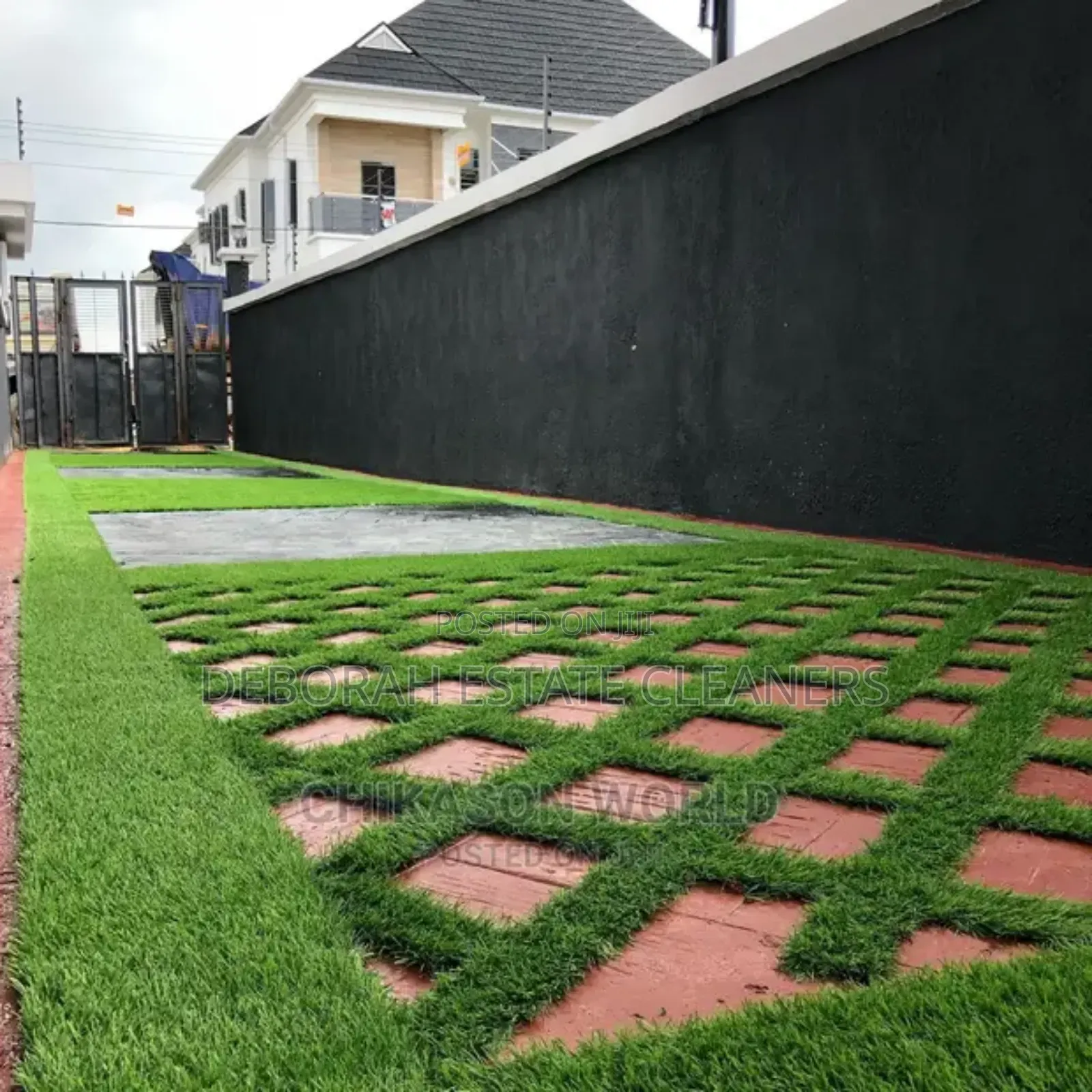 Budget Friendly Carpet Grass Installation