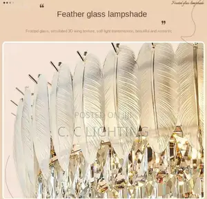 Crystal Feather Drop Chandelier by 600