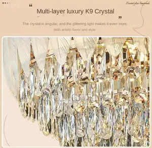 Crystal Feather Drop Chandelier by 600