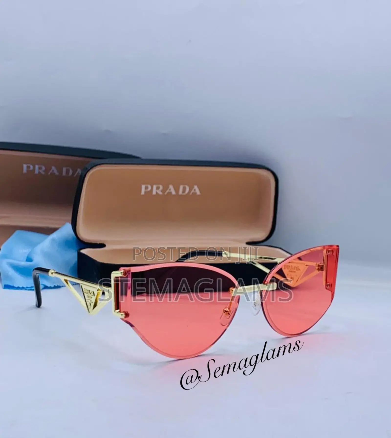 Prada Women’S Frameless Glasses, Stylish Fashion Accessory for Casual