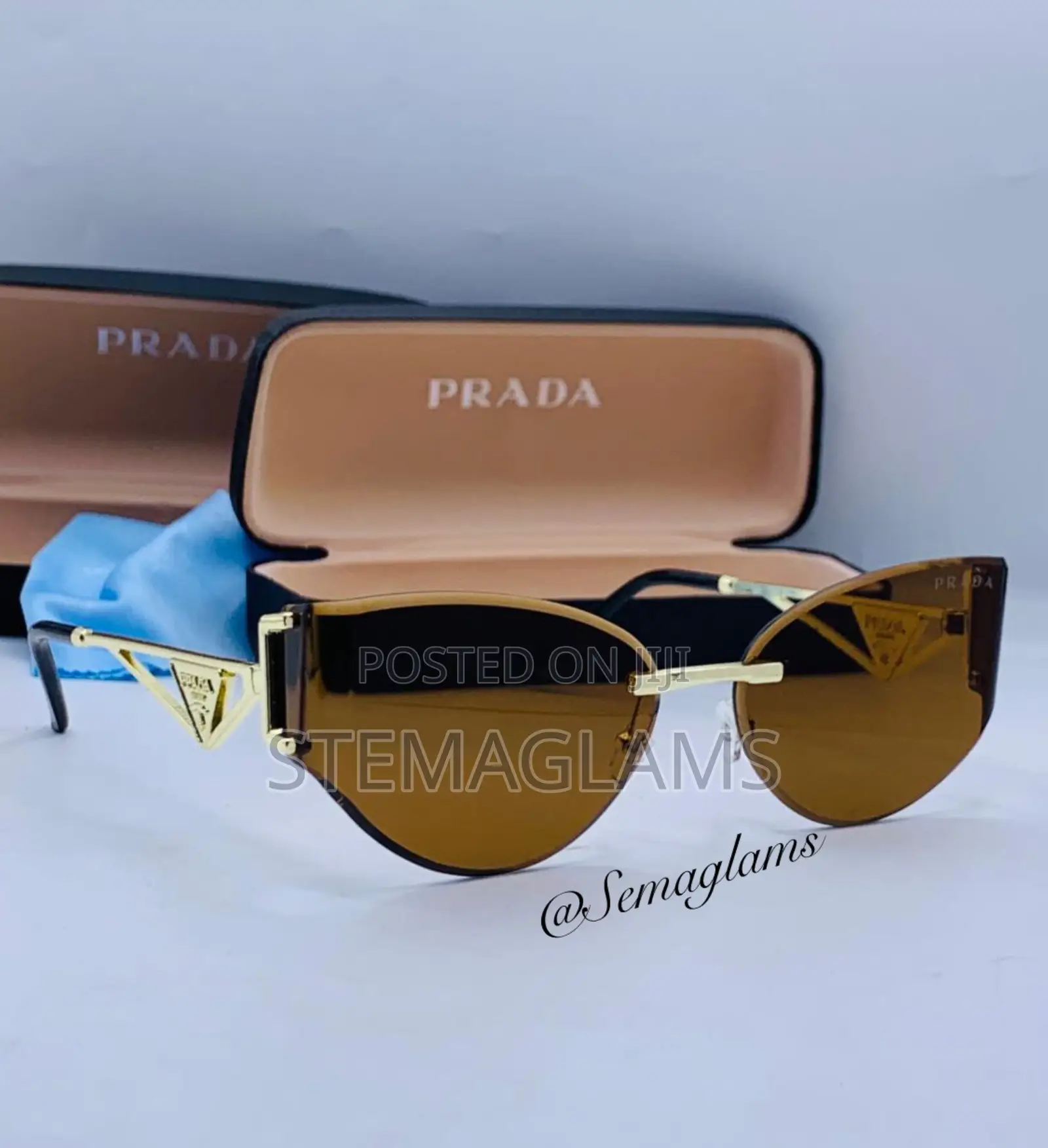Prada Women’S Frameless Glasses, Stylish Fashion Accessory for Casual