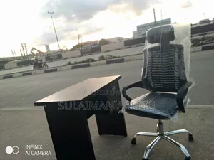 Office Table and Headrest Chair