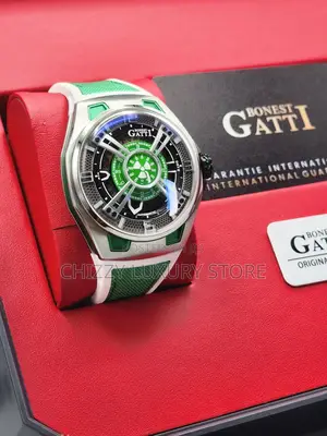 Bonest Gatti Quality Luxury Men Chronograph Rubber Strap Wristwatch