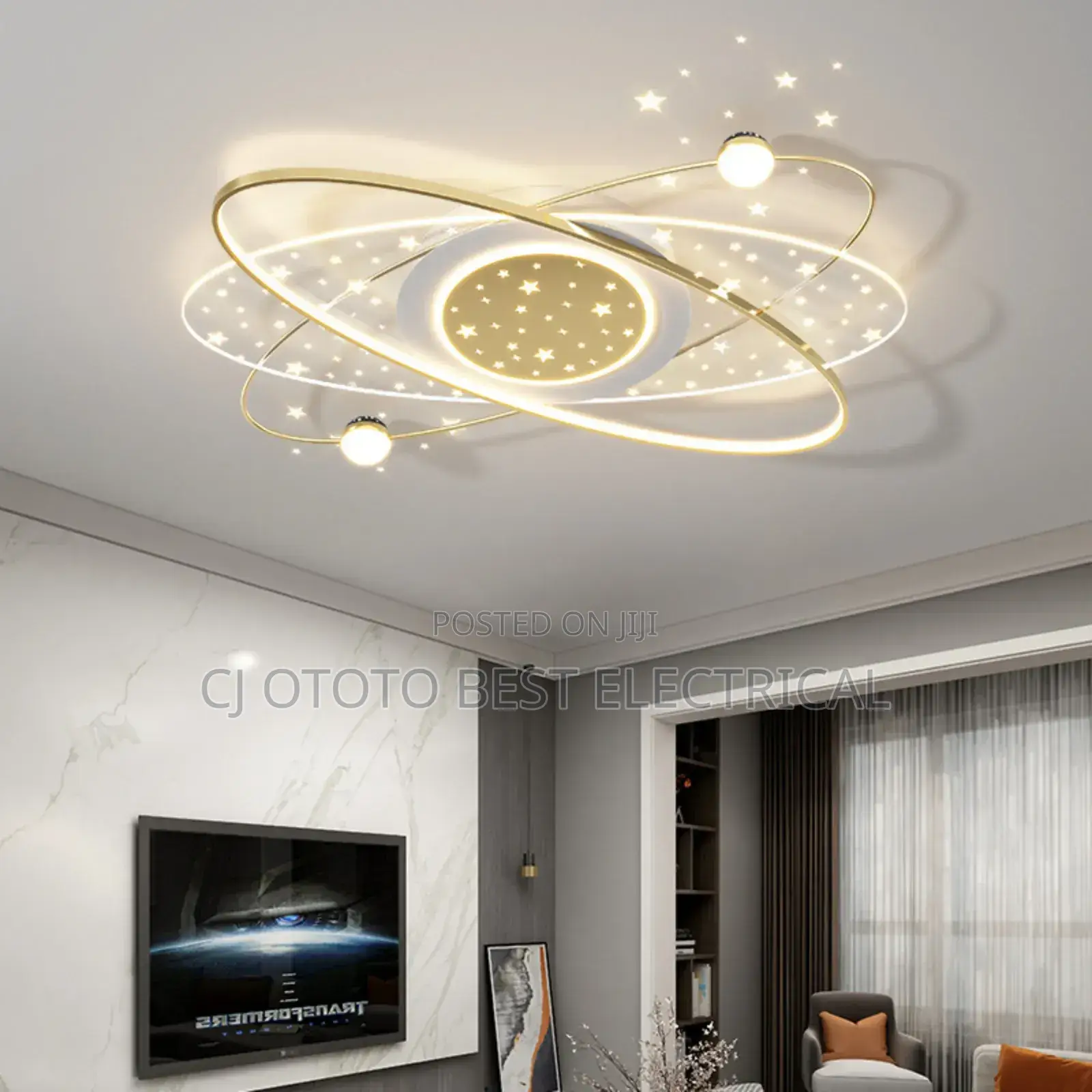 Led Ceiling Light Available in Black and Gold Body