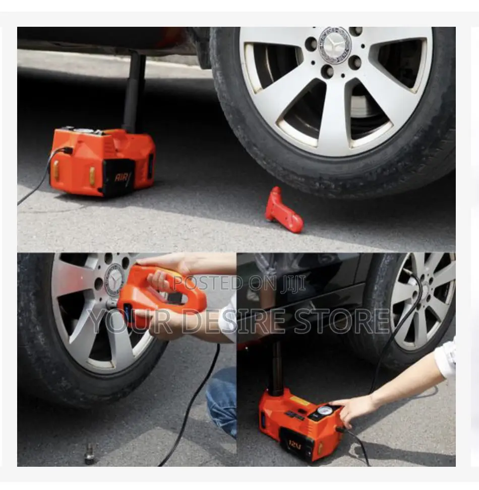 Big Electric Car Jack Wheelspanner and Tyre Pump 3in1 Jeeps Suv Cars ...