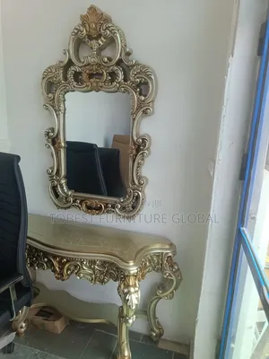 Royal Console Mirror(Gray Gold)