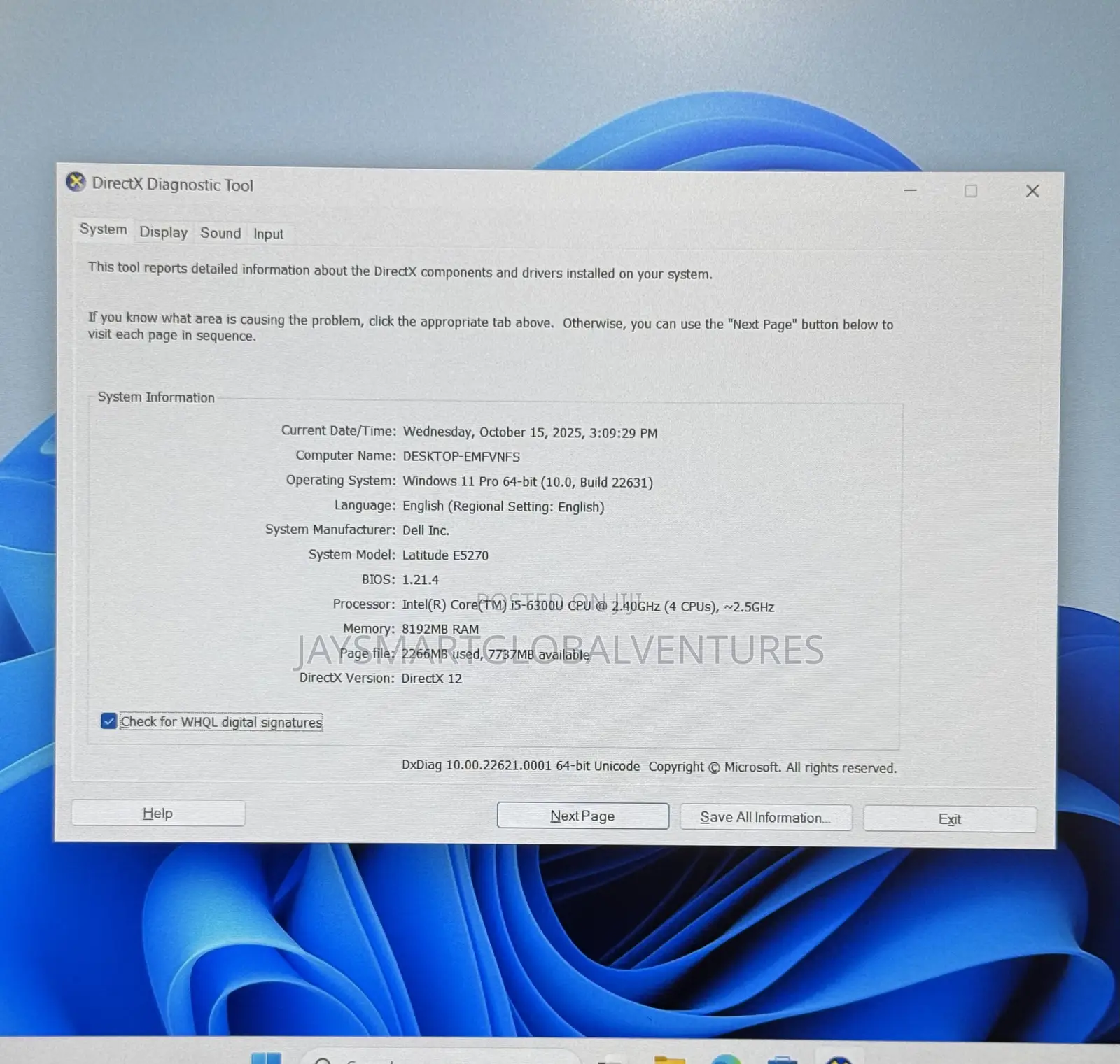 Laptop Dell Latitude E5270 8GB Intel Core i5 SSD 256GB
