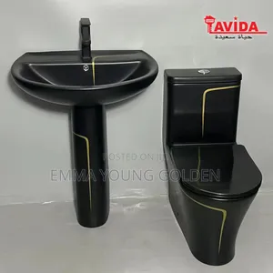 Quality Miniset Wc Black and Gold