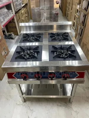  Strong 4 Burner Industrial Gas Cooker — Heavy-Duty for Restaurants
