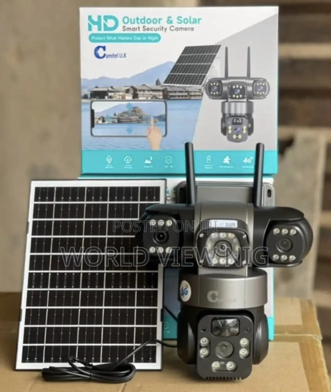 Smart Hd Solar Triple Lens Camera Sim Enabled