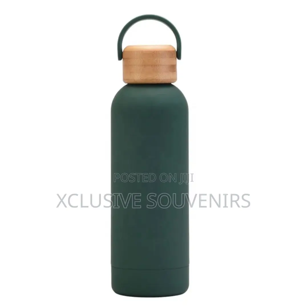 500ml Insulated Double Wall Vacuum Flask With Bamboo Cap Leak Proof