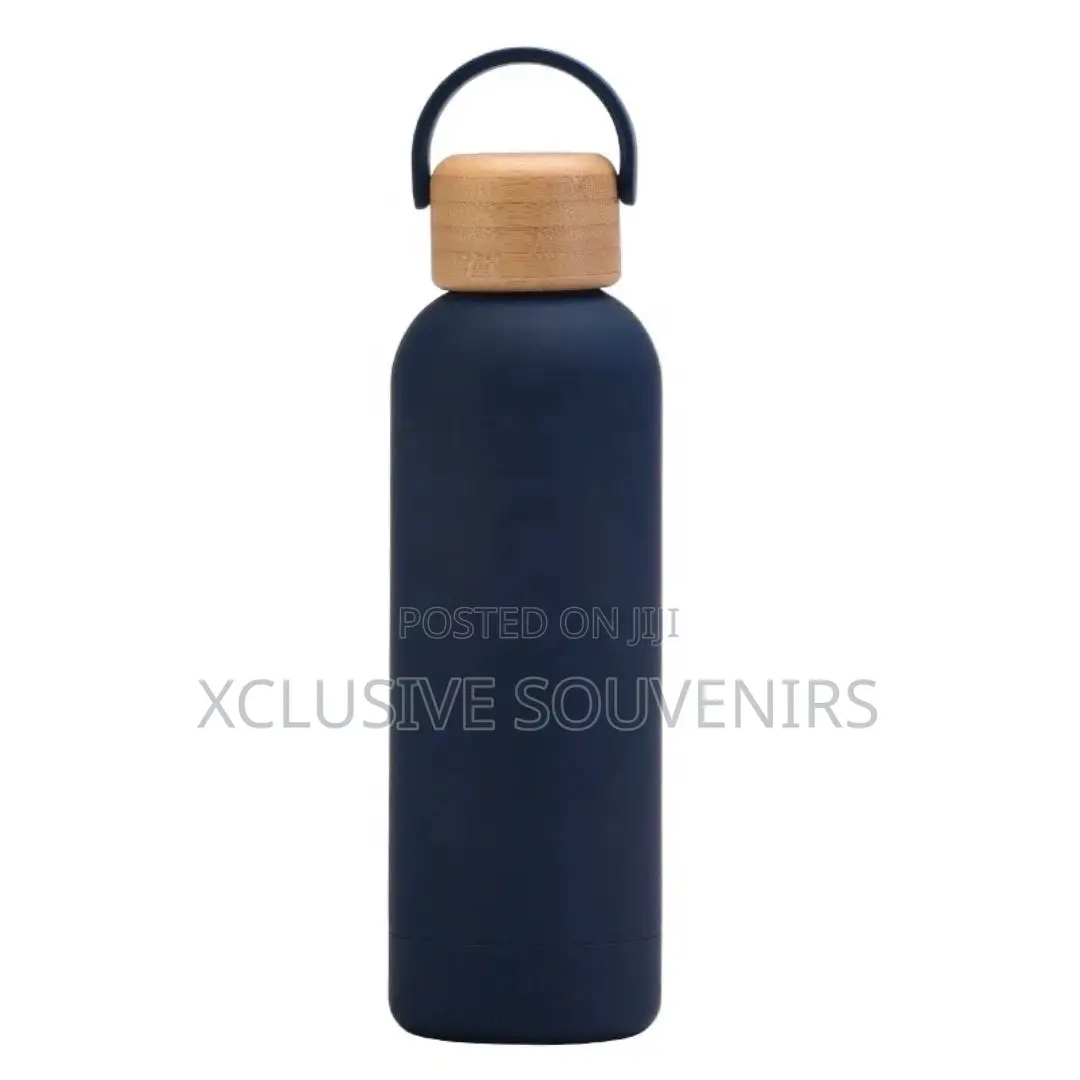 500ml Insulated Double Wall Vacuum Flask With Bamboo Cap Leak Proof