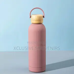 500ml Insulated Double Wall Vacuum Flask With Bamboo Cap Leak Proof