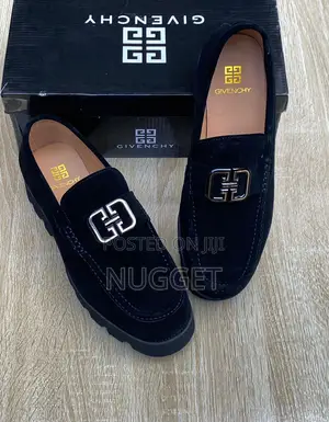 Givenchy Black Suede Loafers 