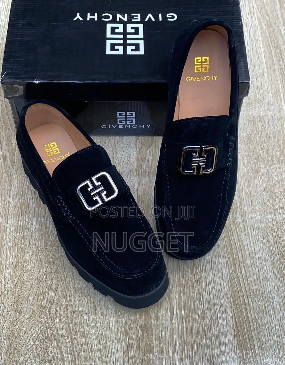 Givenchy Black Suede Loafers 