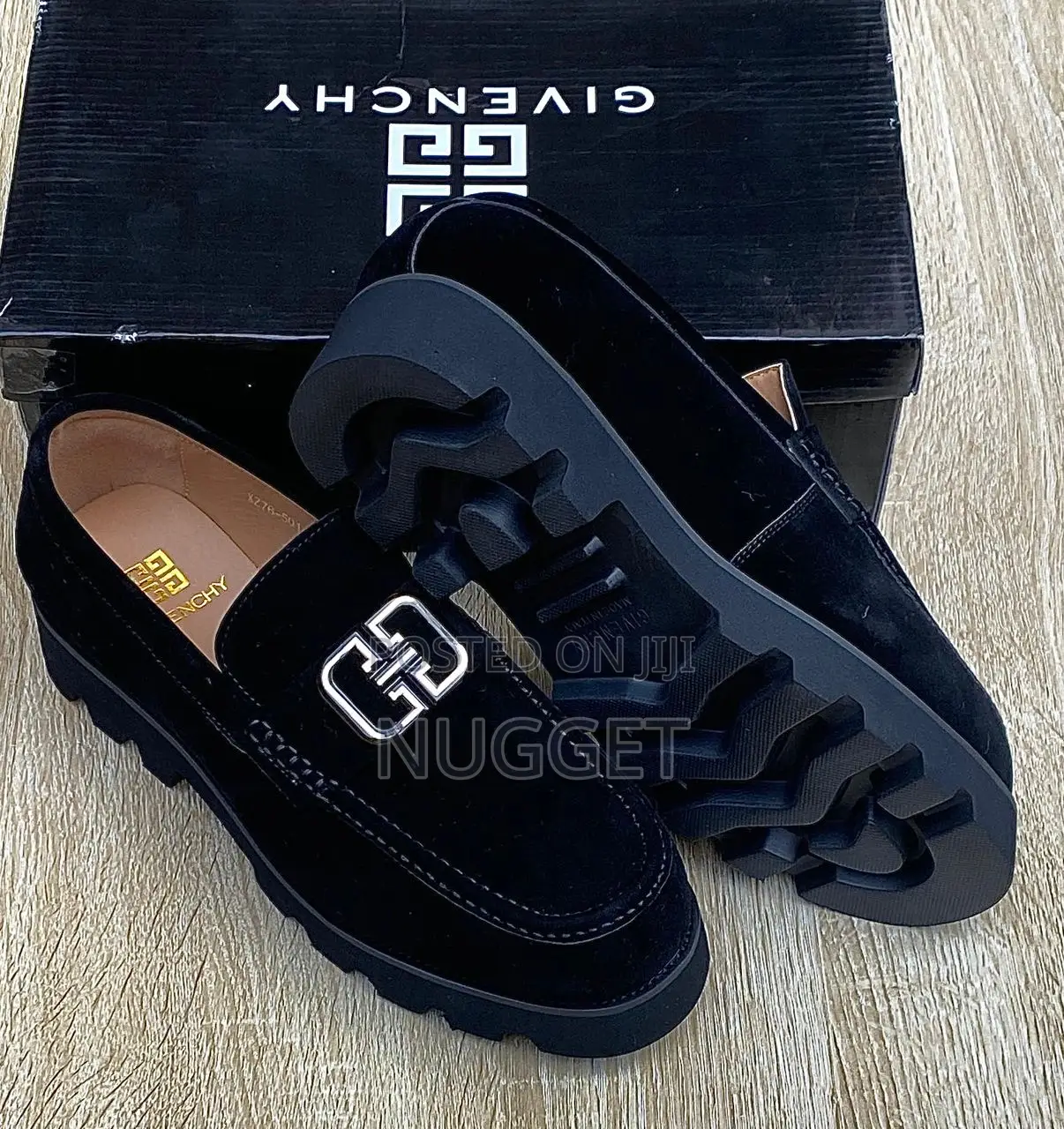 Givenchy Black Suede Loafers 
