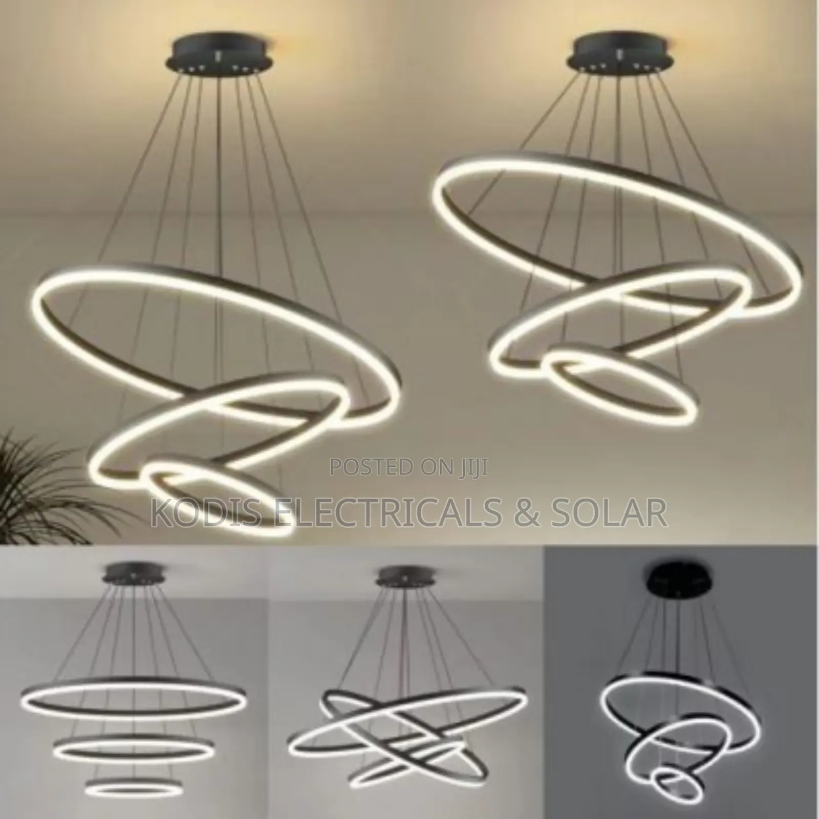 3 Rings Chandelier Led Drop Lighting