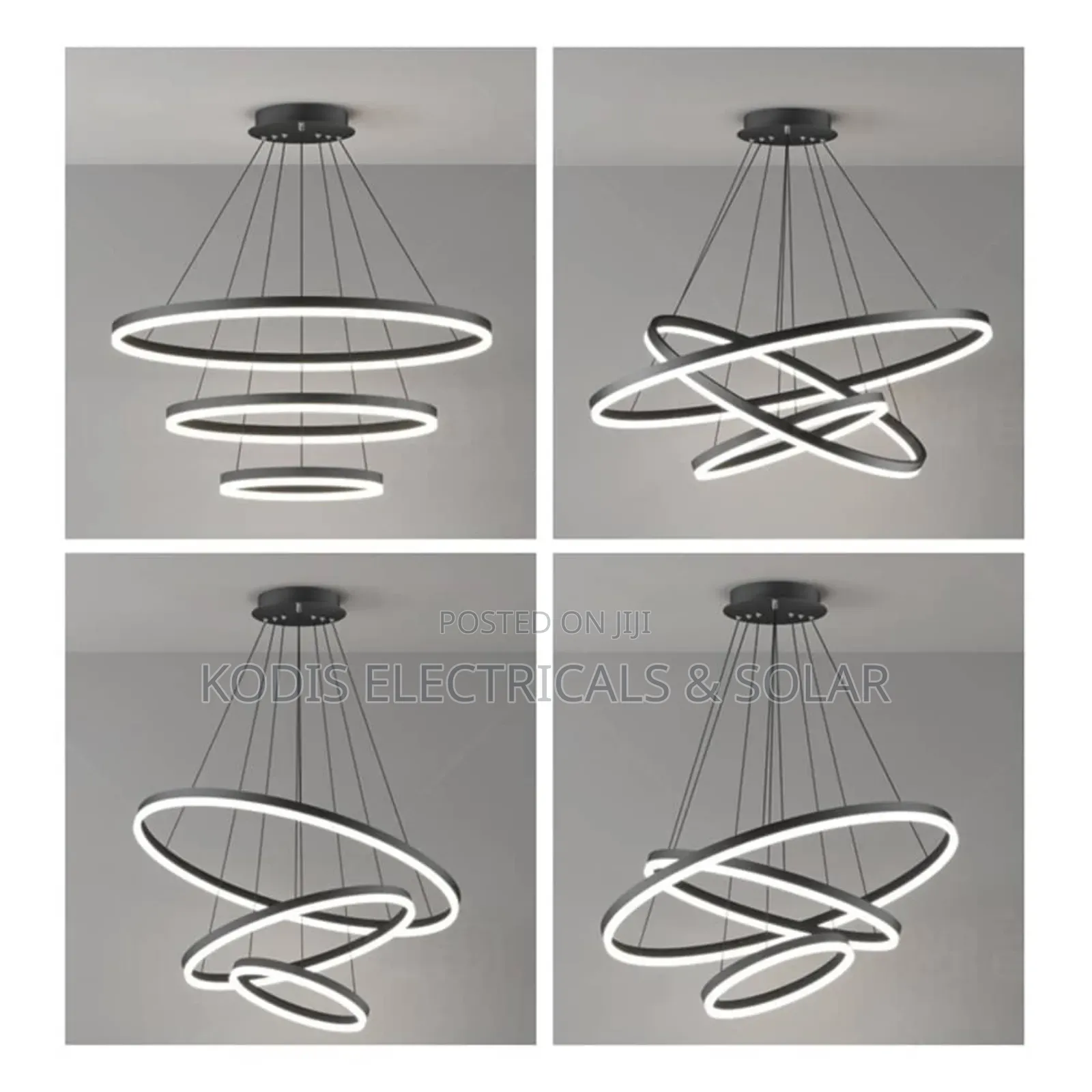 3 Rings Chandelier Led Drop Lighting