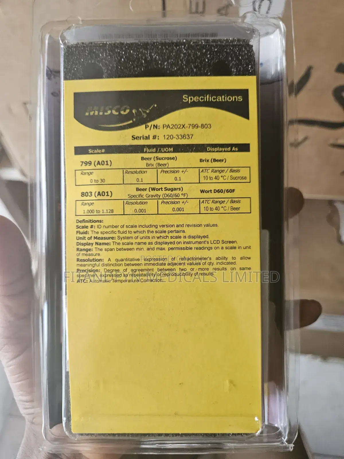 Digital Refractometer 0-85% Brix (Sugar)