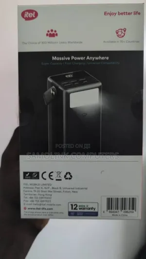 Itel 60,000mah Laptop Power Bank 65w