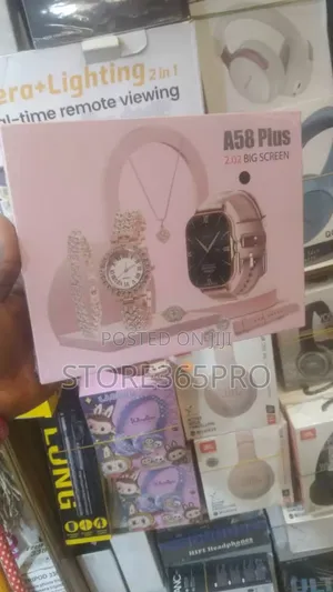A58 Plus Women Valentine Smart Watch Gift Set