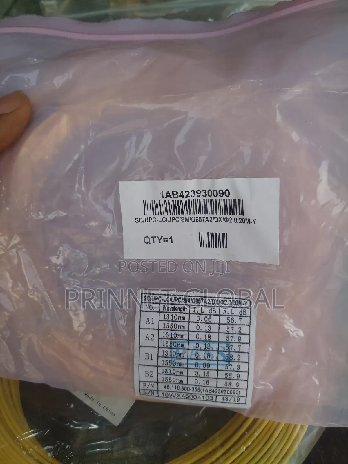 Fiber Patch Cord Sc-Lc 20m Duplex