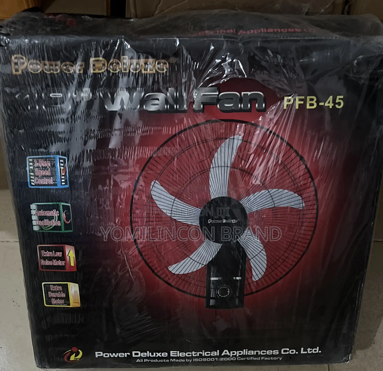 Power Delux Wall Fan 18'' PFB 45b