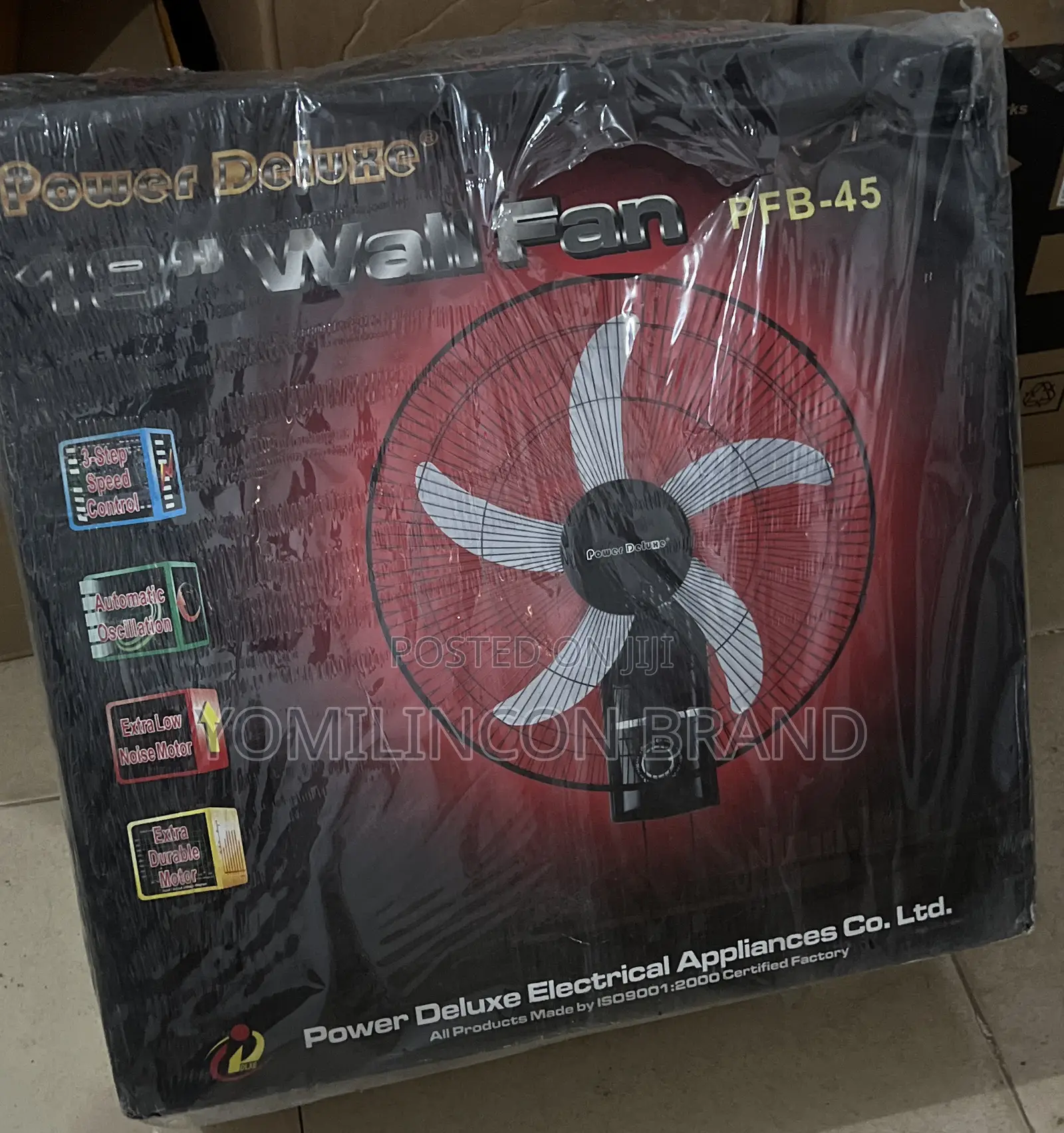 Power Delux Wall Fan 18'' PFB 45b