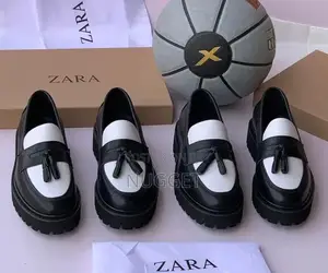Zara Loafers White and Black Chunky Soles(Luxurygrade)