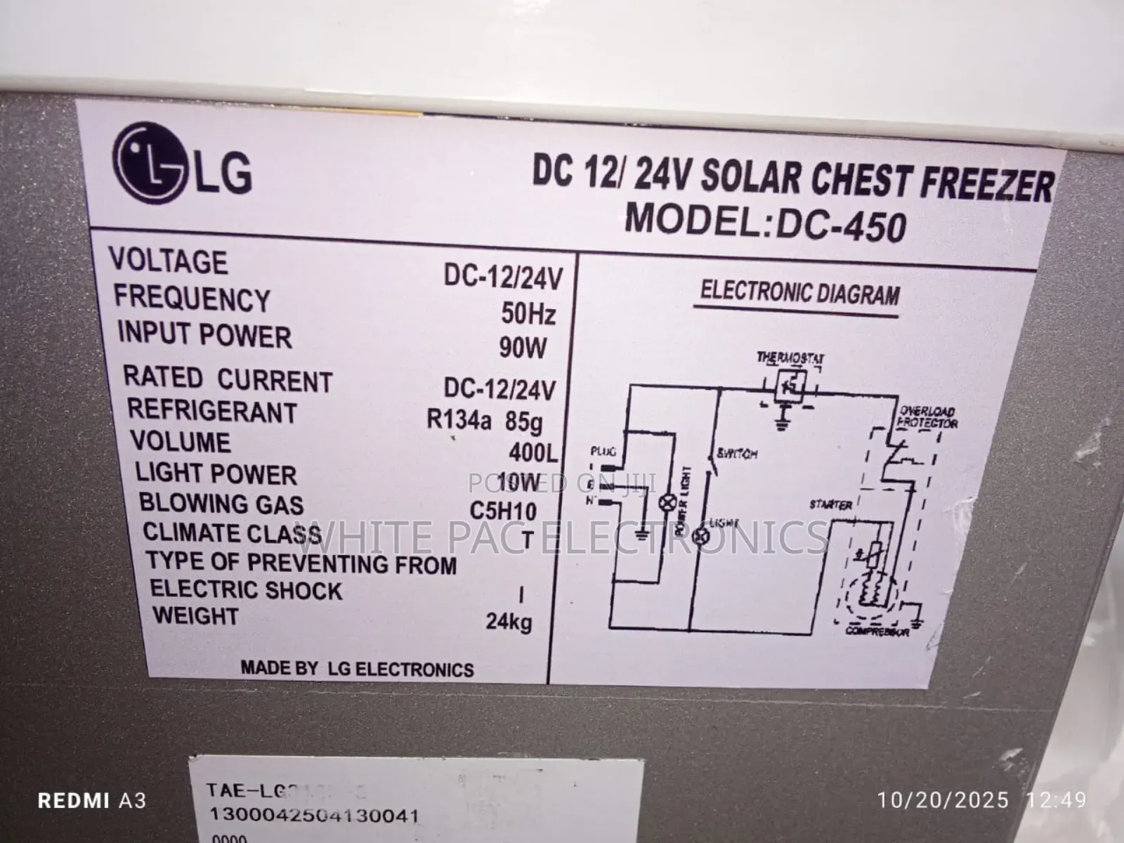 LG Solar 400 Liter Freezer ( Original )A++ Double Glass Fast Ice Maker
