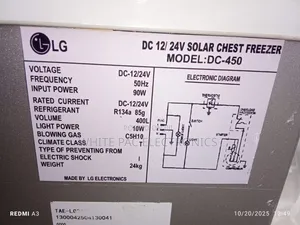 LG Solar 400 Liter Freezer ( Original )A++ Double Glass Fast Ice Maker