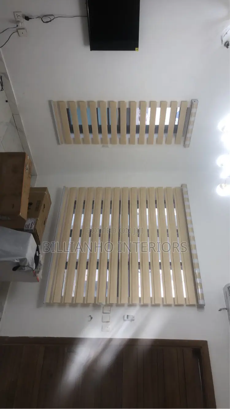 Stripe Cream Day Night Blinds