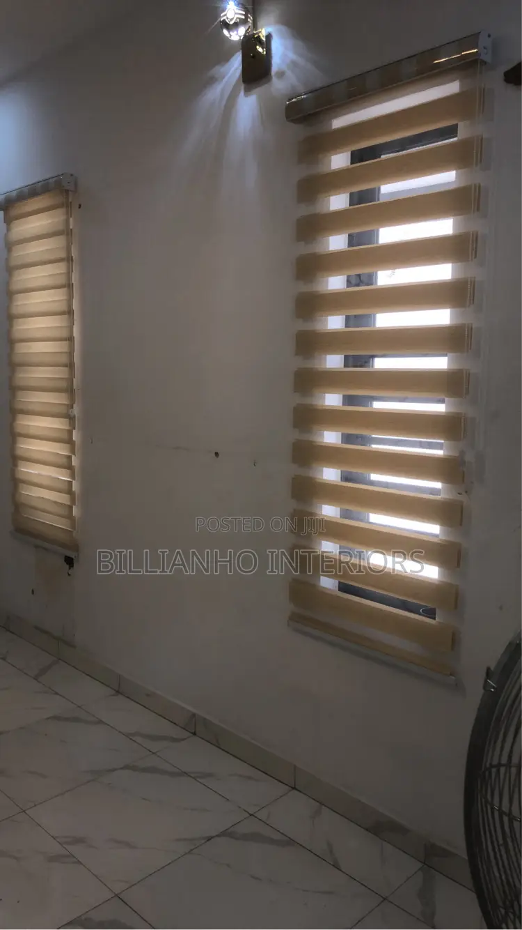 Stripe Cream Day Night Blinds