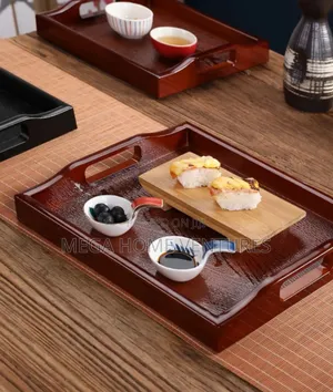 Quality 3in1 Luxury Vintage Deep Wood Bar/Hotel Food Serving Tray.