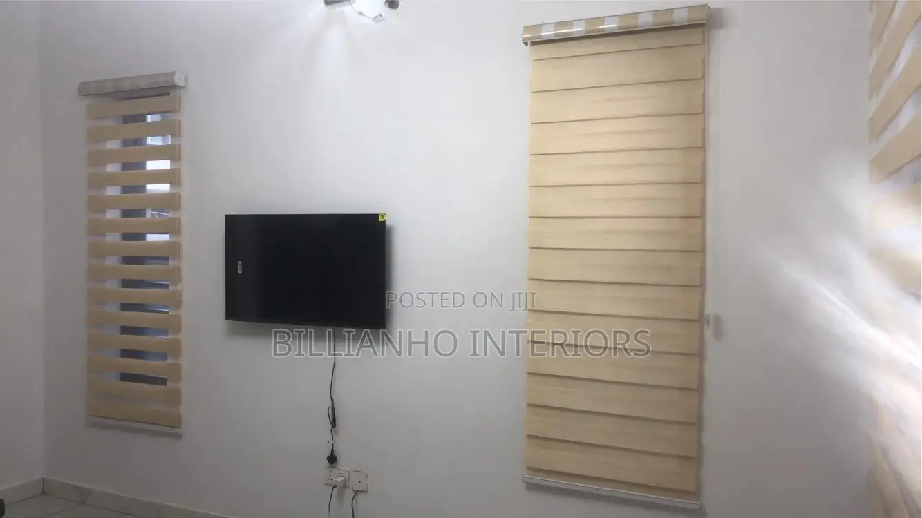 Stripe Cream Day Night Blinds