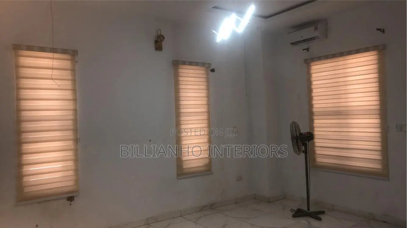 Stripe Cream Day Night Blinds