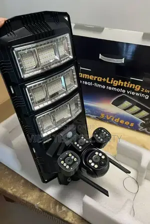 CCTV Triple Lens Smart Solar Camera With Street Light