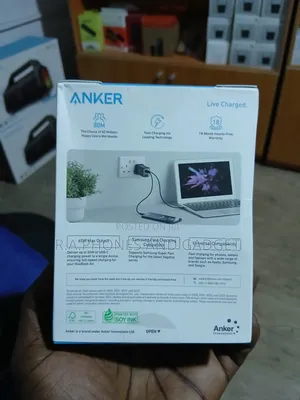 Anker Charger 65w, 3ports, Gan